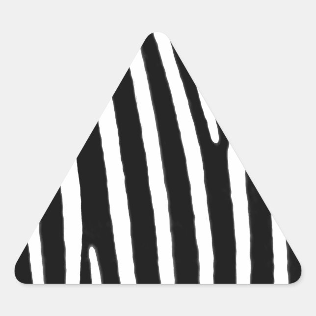 Zebra animal print triangle sticker (Front)