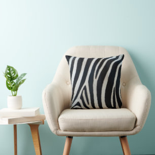 zebra animal skin fur texture nature stripes patte throw pillow