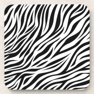 Zebra Animal Skin Print Pattern-15391 Coaster