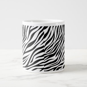 Zebra Animal Skin Print Pattern-15391 Large Coffee Mug