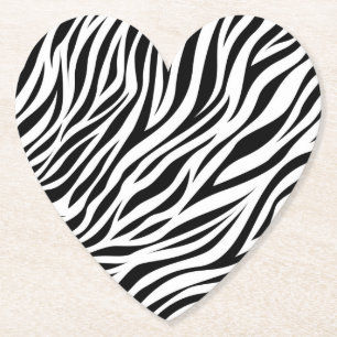 Zebra Animal Skin Print Pattern-15391 Paper Coaster
