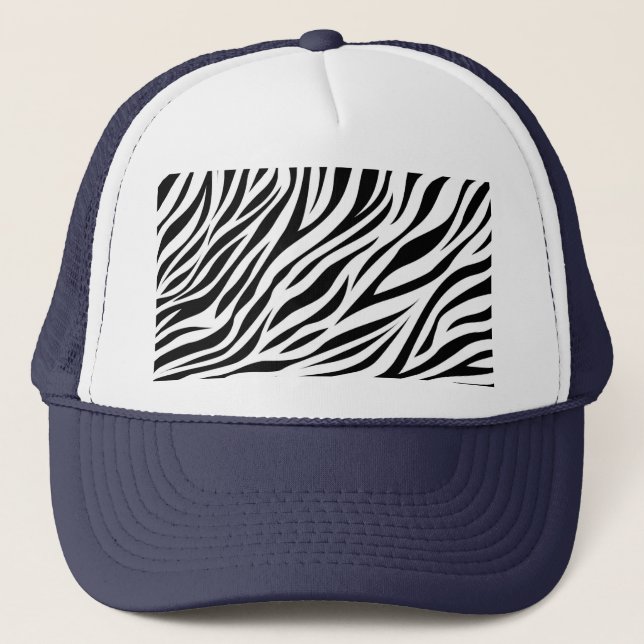 Zebra Animal Skin Print Pattern-15391 Trucker Hat (Front)