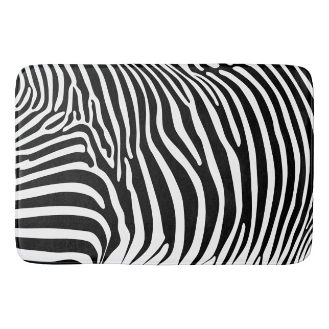 Zebra Animalprint Bath Mat (Front)