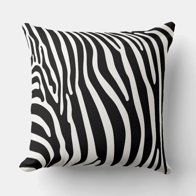 Zebra Animalprint Throw Pillow (Front)