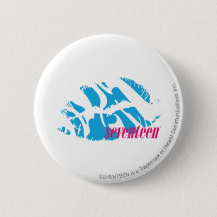 Zebra Aqua 2 Inch Round Button