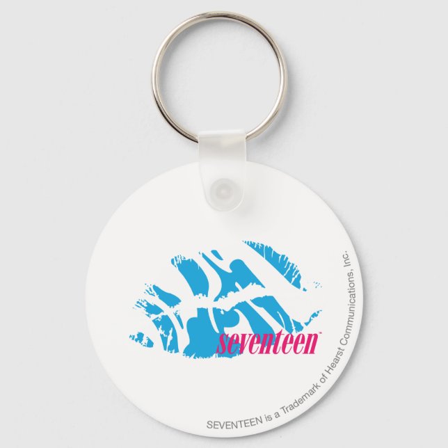 Zebra Aqua Keychain (Front)