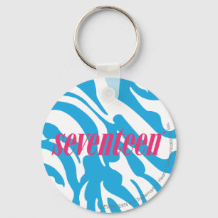 Zebra Aqua Keychain