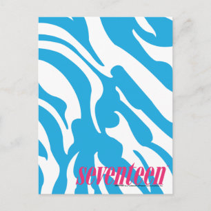 Zebra Aqua Postcard