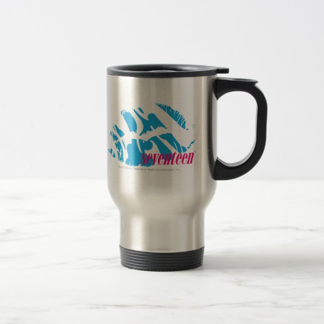 Zebra Aqua Travel Mug (Right)