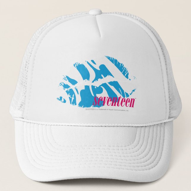 Zebra Aqua Trucker Hat (Front)