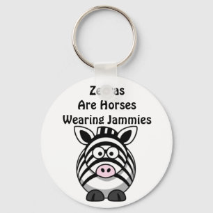 Zebra Art Keychain