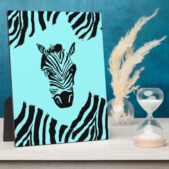 Zebra Art Plaque (Side)