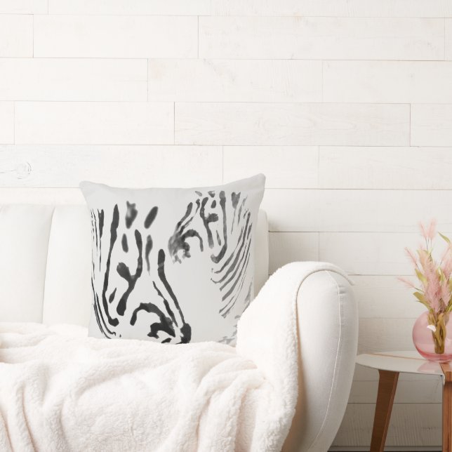 Zebra Art Wildlife Throw Pillow (Couch)