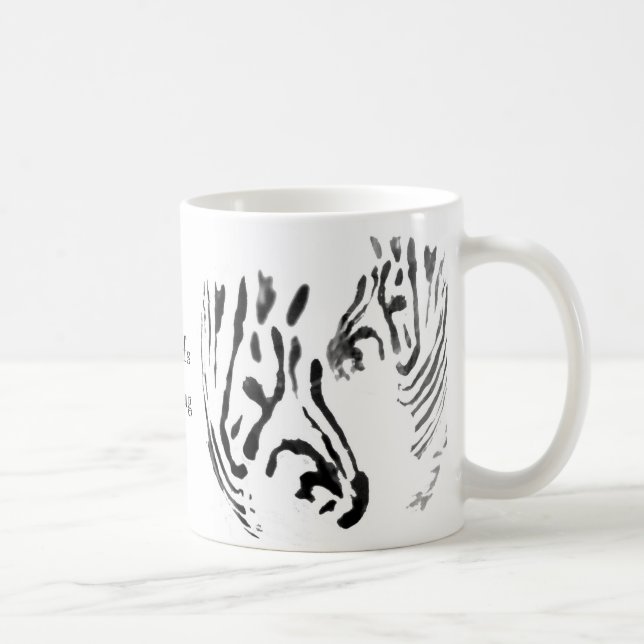 Zebra Art with Name Coffee Mug (Right)