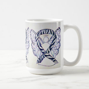 Zebra Awareness Ruban Angel Art Mug