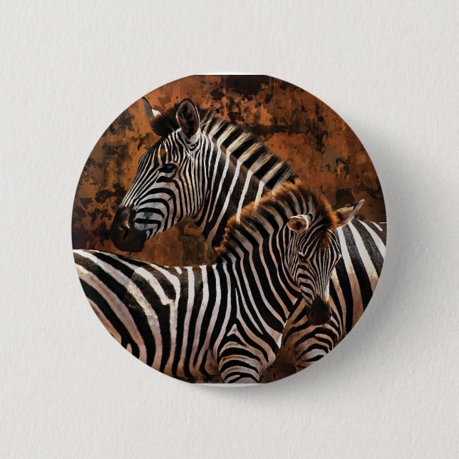 Zebra baby art 2 inch round button (Front)