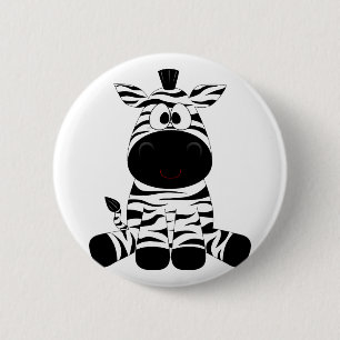 zebra baby for kids 2 inch round button