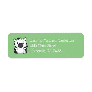Zebra Baby Shower Green