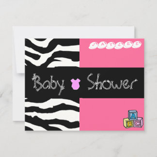 Zebra Baby Shower Invitation