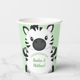 Zebra Baby Shower Paper Cups