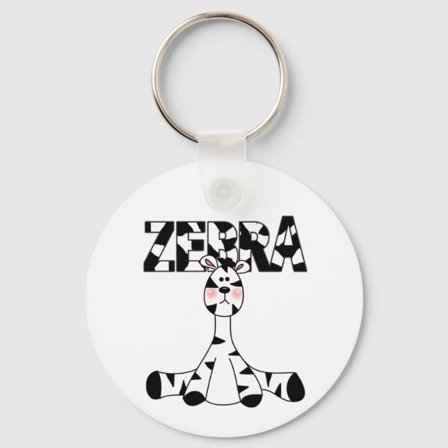 Zebra Baby Tshirts and Gifts Keychain (Front)