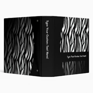 Zebra Background Binder