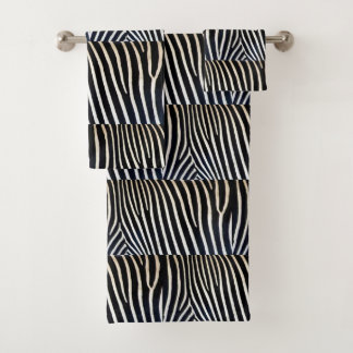 Zebra bath towel set