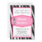 Zebra  Birthday Invitation