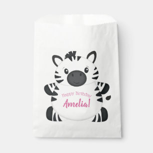 Zebra Birthday Party Favour Bag