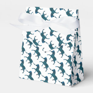 Zebra Black and Blue Silhouette Favor Box