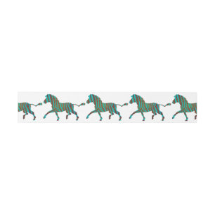 Zebra Black and Green Print Invitation Belly Band