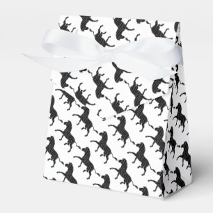 Zebra Black and Grey Print Silhouette Favor Box