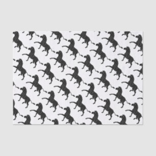 Zebra Black and Grey Print Silhouette Tissue Paper