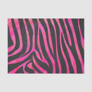 Zebra Black and Hot Pink Print Tissue Paper