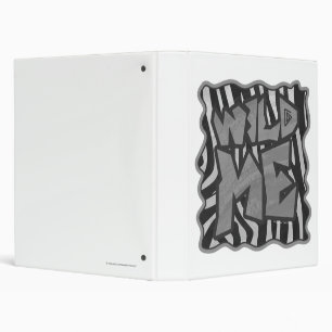 Zebra Black and Light Grey Wild Me Binder