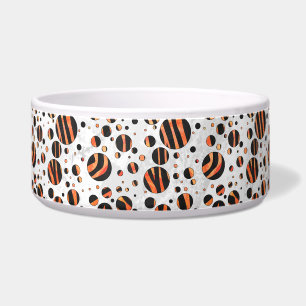 Zebra Black and Orange Polka Dots