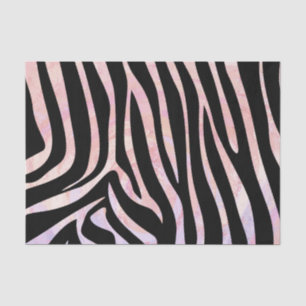 Zebra Black and Pink Print Tissue Paper