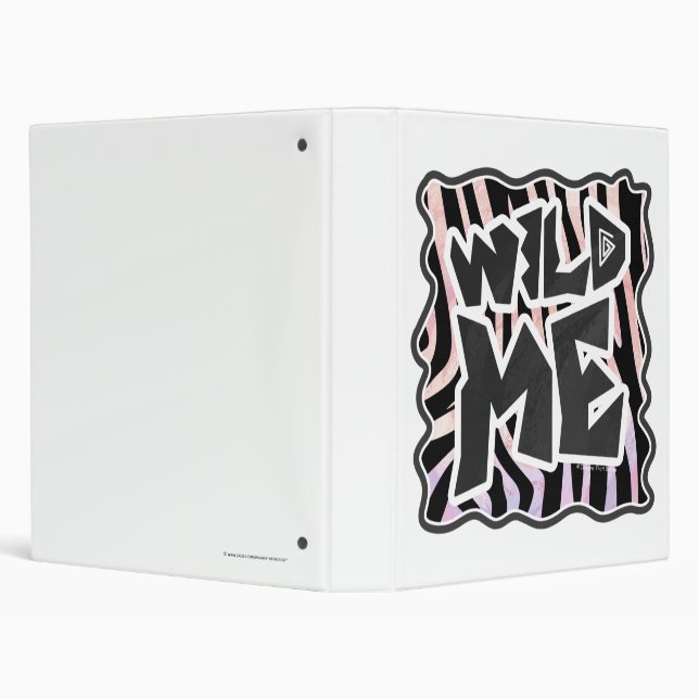 Zebra Black and Pink Wild me Binder (Background)
