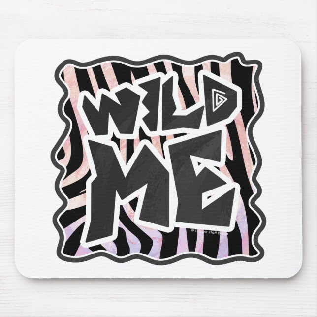 Zebra Black and Pink Wild me Mouse Pad (Front)