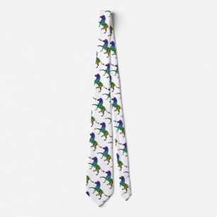 Zebra Black and Rainbow Silhouette Tie