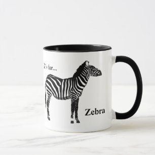 Zebra - Black and White Mug