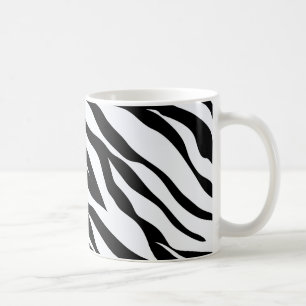 Zebra Black and White Pattern Coffee Mug