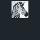 Zebra Black and White Portrait Large Canvas Print<br><div class="desc">Zebra print from original oil on canvas by Sue Maas</div>