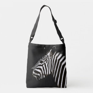 Zebra Black and White Stripes Animal Crossbody Bag