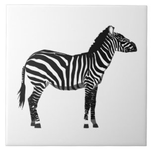 Zebra - Black and White Tile