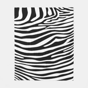 Zebra Black White Stylish Pattern Fleece Blanket