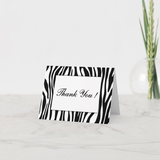 Zebra Blank Inside Thank You (Front)
