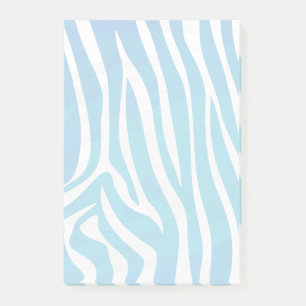 Zebra Blue and White Print Post-it Notes