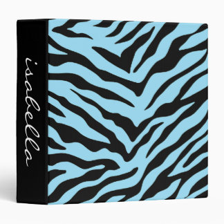 Zebra - Blue Binder