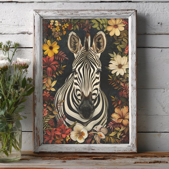 Zebra Botanical Illustration Decoupage Tissue Paper (Creator Uploaded)